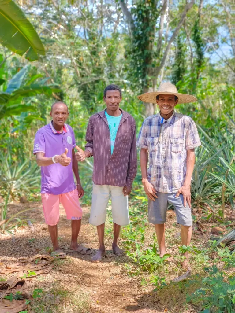 Producteurs malgaches sélectionnant des fèves de cacao de qualité export